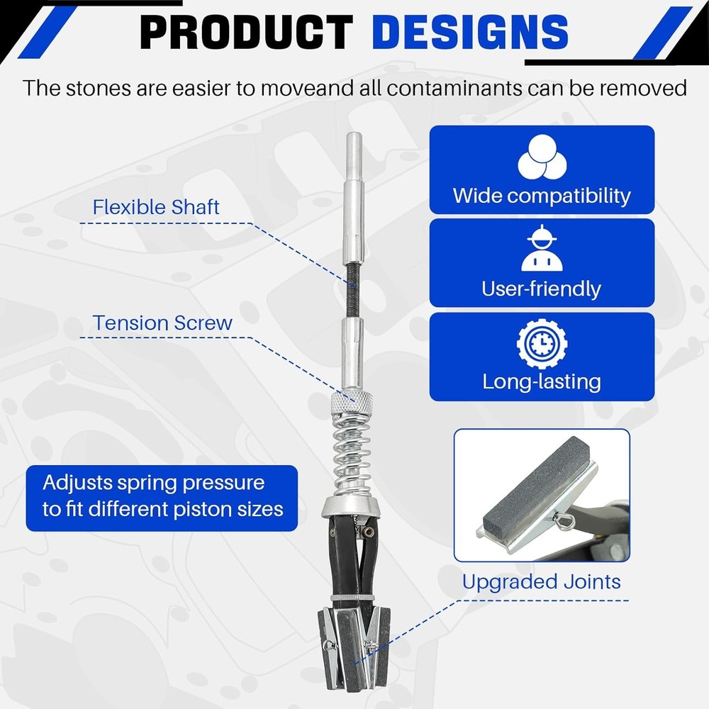 Engine Cylinder Hone Tool Adjustable 2 Pcs