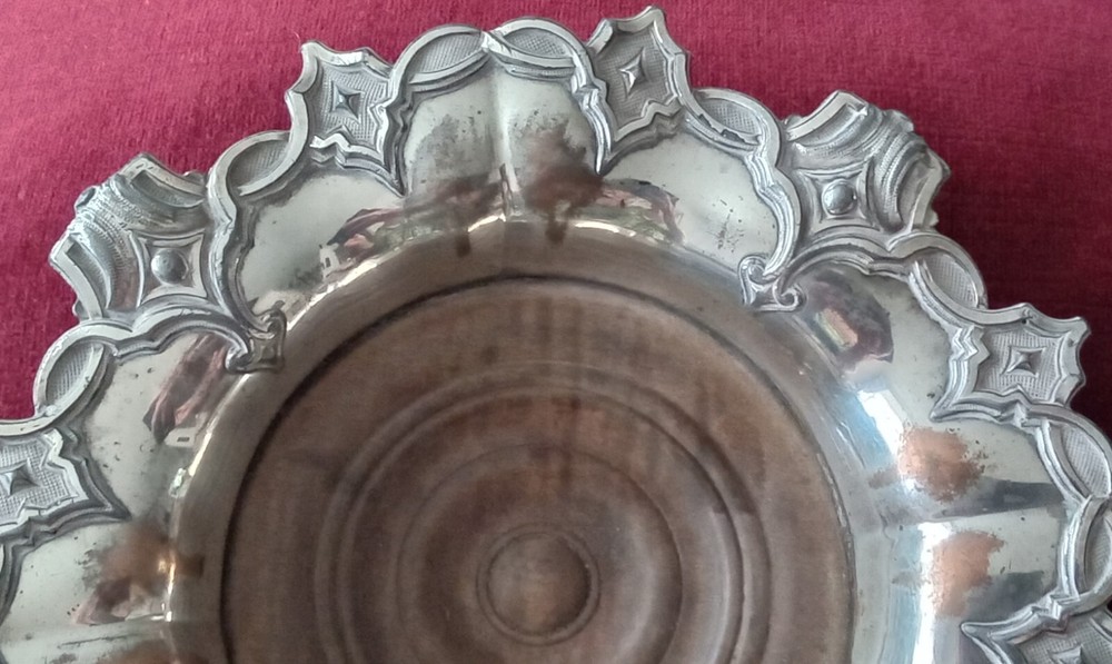 Victorian Silver Plated Champagne Or Wine Coaster.