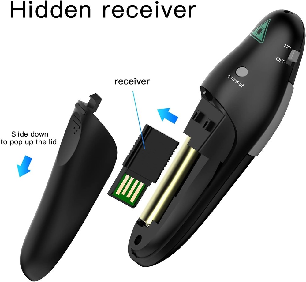 QUI Presentation Clicker Wireless Presenter Remote USB
