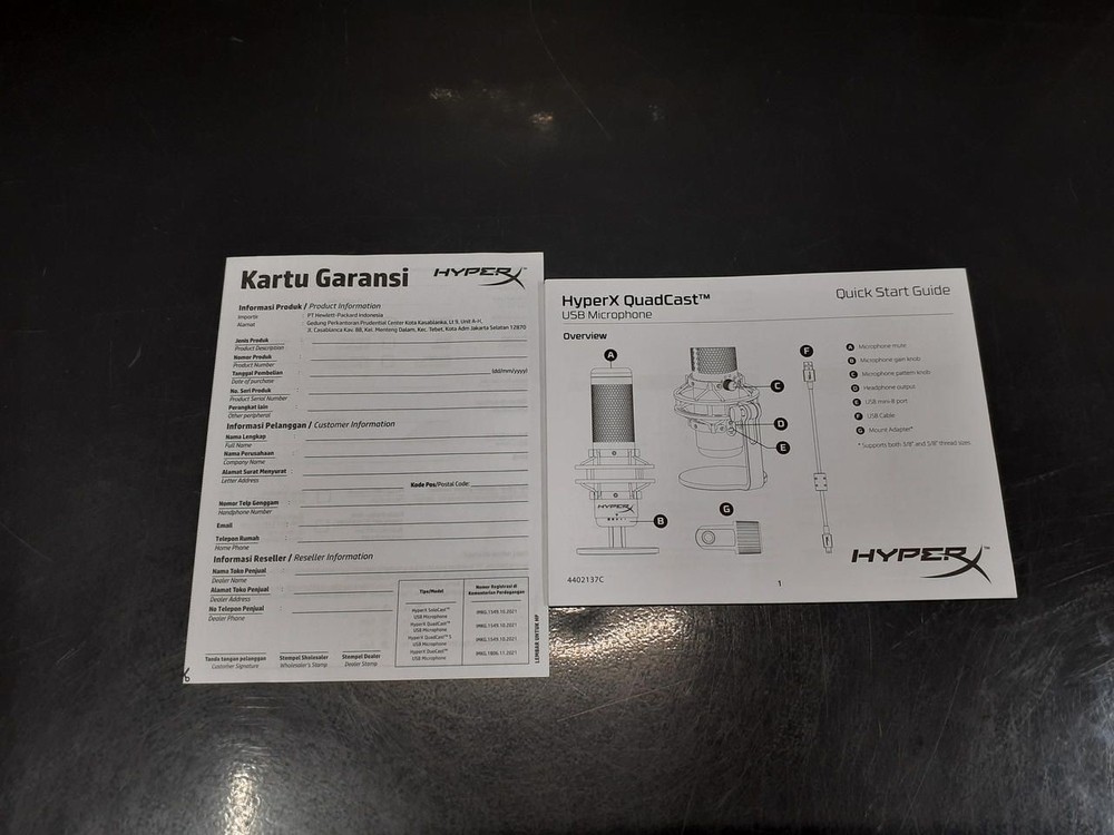 HYPER X Condenser Microphone 6607182D Used