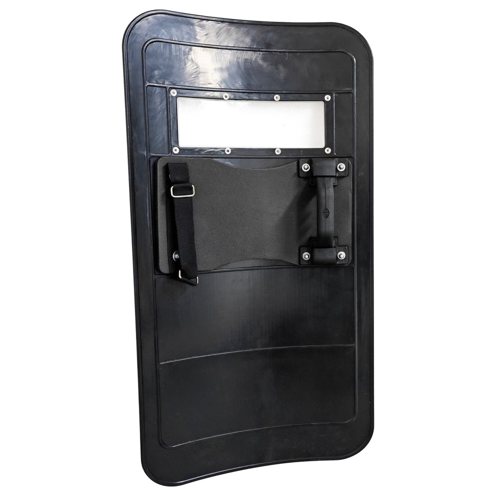 PC Black Anti-riot Shield Security Protection Self Guard Hand-Held Rectangle