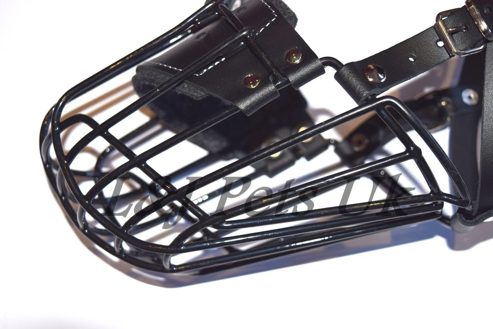 New Strong Metal Wire Rubber Covered Basket Dog Muzzle German Shepherd
