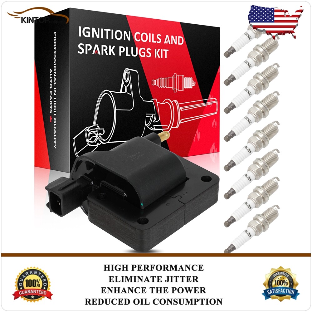 Ignition Coil & Spark Plugs Kit For Dodge Durango 1998-2000 5.2L 1998-2003 5.9L