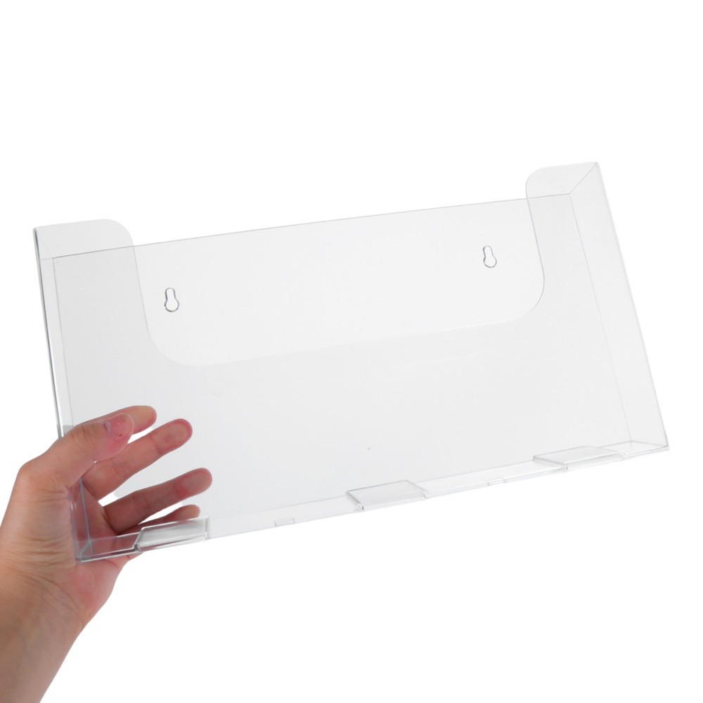 2 Pcs Acrylic Magazine Rack Wall Mounted Document Holder Display Stand