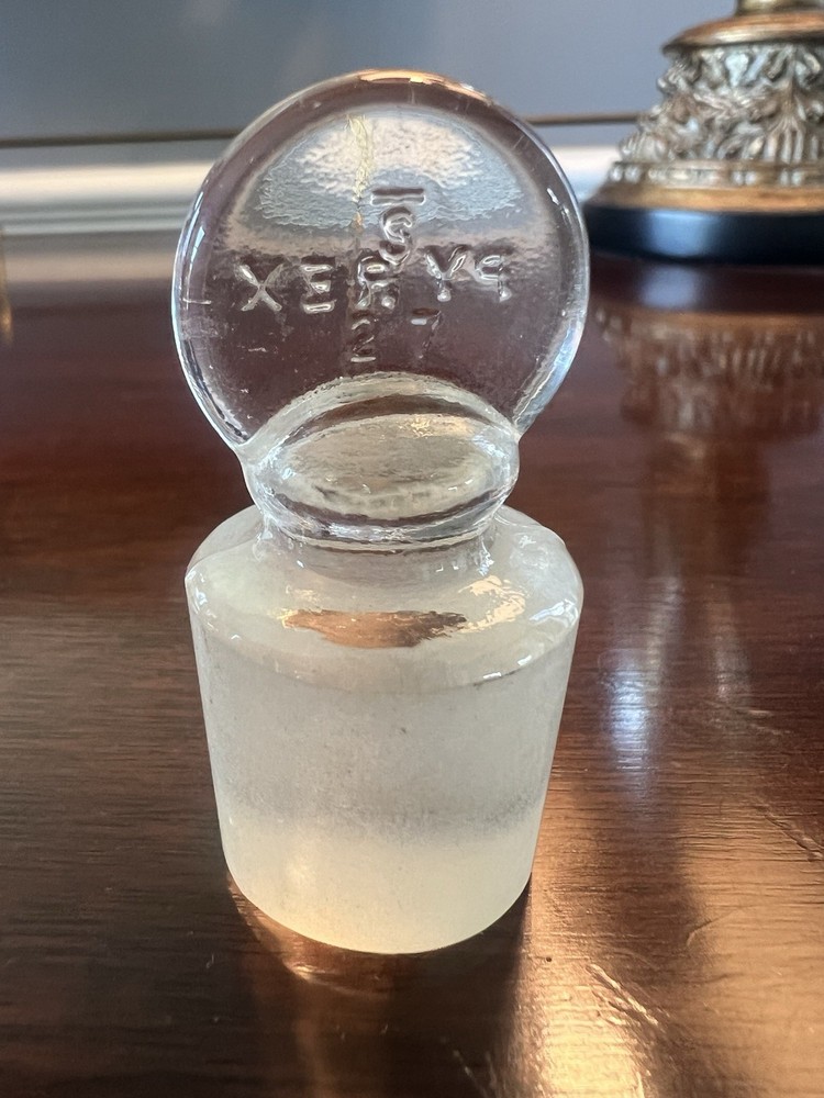 Pyrex Std. 27 Penny Head Ground Glass Stopper Vintage Solid Lab Glass