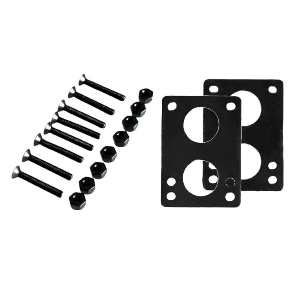 Skateboard Hardware Set Rubber Riser Pads, Mounting Screws