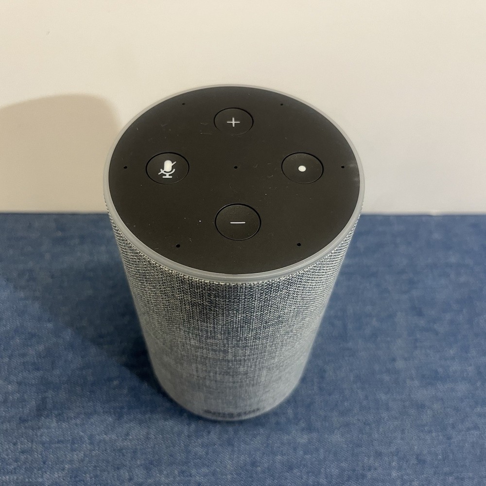 Pair Amazon Echo 2nd Generation Bluetooth Smart Speaker w 1 Charger Works Great