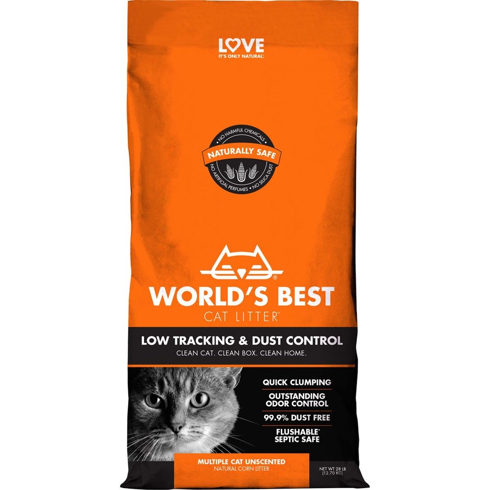 WORLD'S BEST CAT LITTER LOW TRACK & DUST CONTROL
