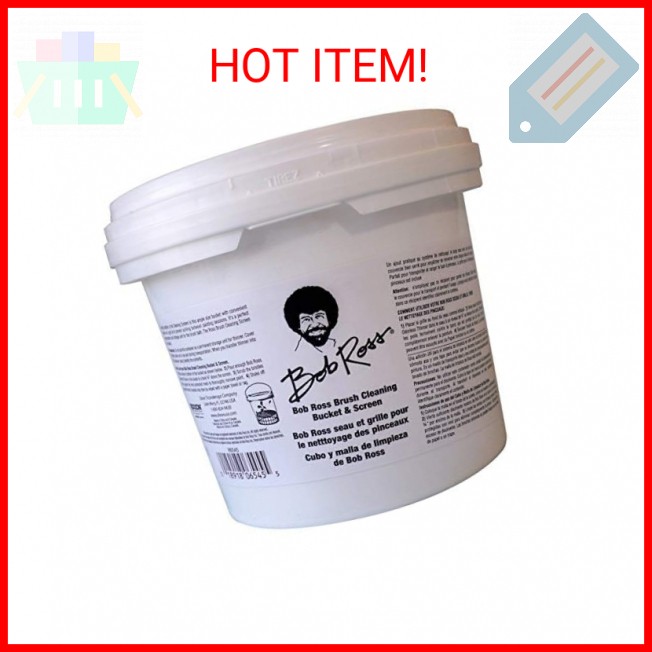 Bob Ross Cleaning Bucket & Screen-White