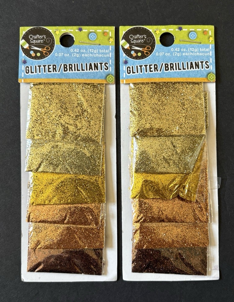 8-Packs Crafter’s Square Assorted Craft Glitters For Scrapbooking Projects NEW