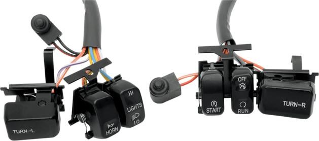 DS Handlebar Switch Kit Black Harley Davidson 141713