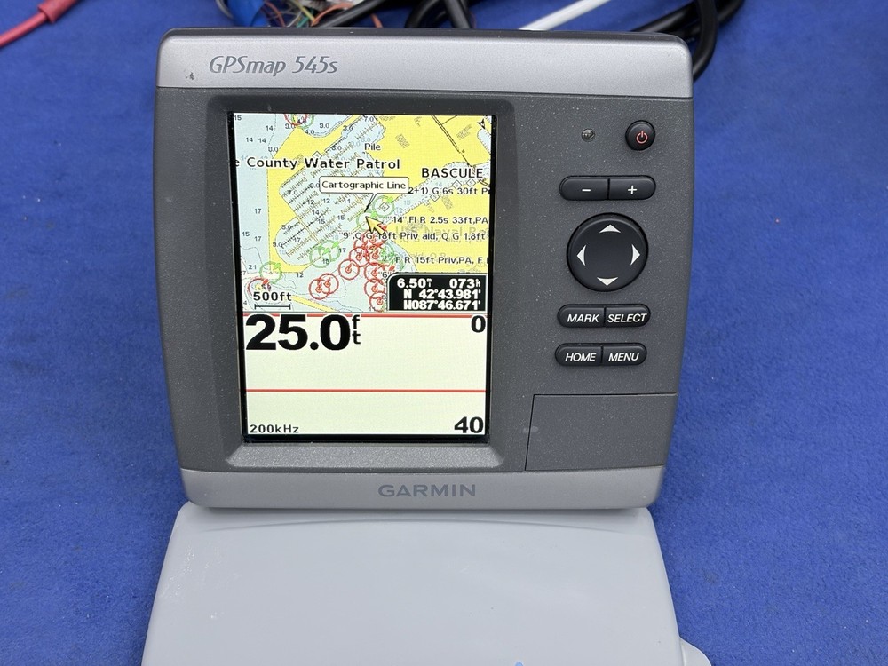 Garmin GPSmap 545s Sounder GPS Chartplotter Sonar Display W/ Accessories- Tested