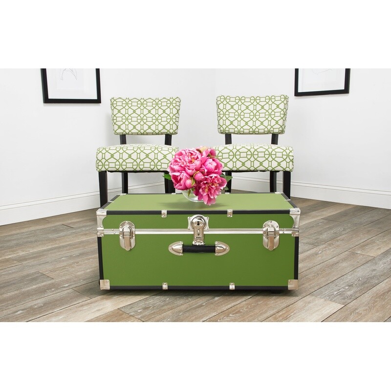 30” Trunk W/ Wheels Lock Durable Storage Solution Bedroom Living Room Dorm New