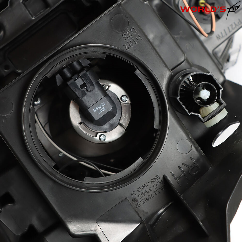 For 2013-2016 GMC Acadia Projector Headlight Right+Left Black Halogen w/ LED DRL