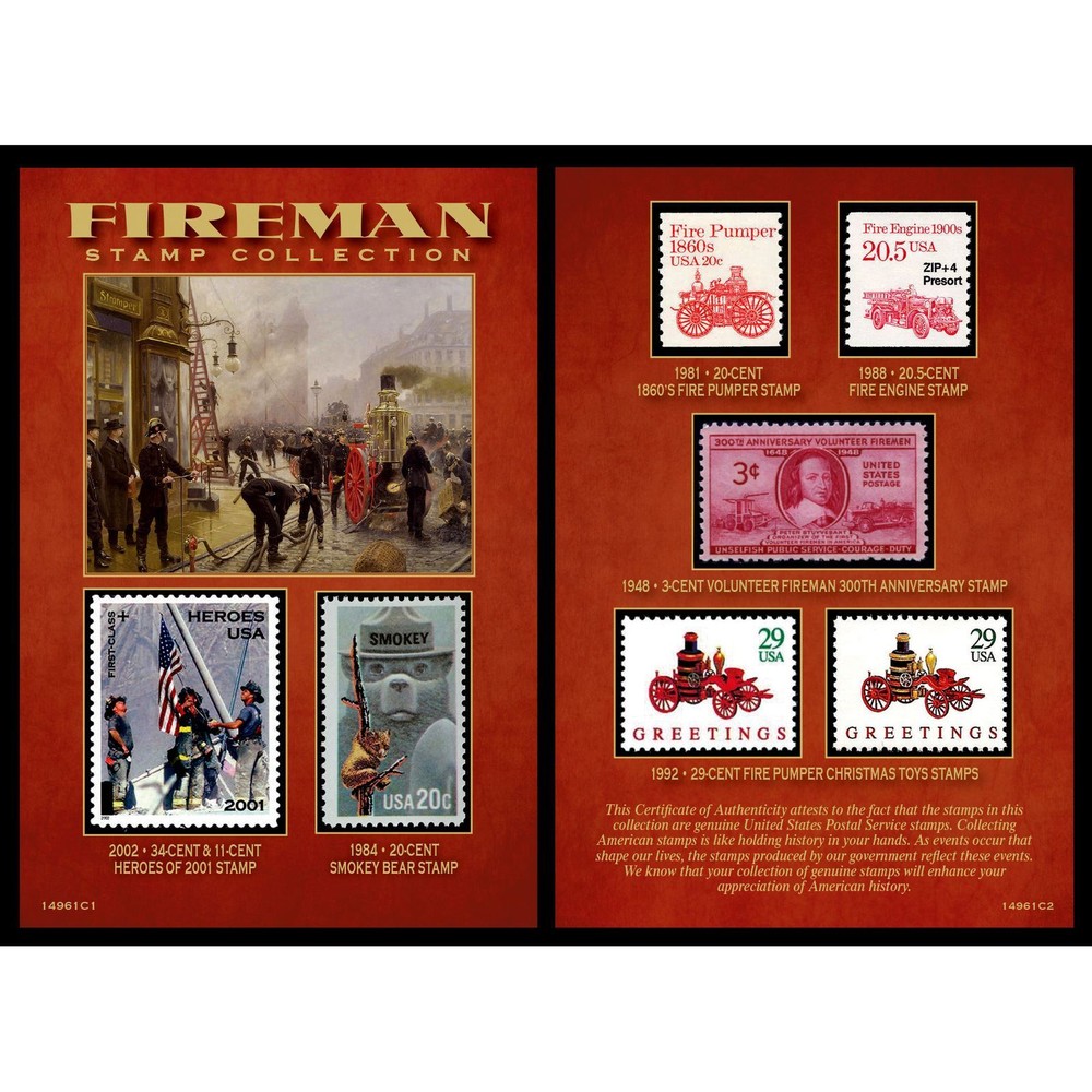 NEW Fireman Stamp Collection 14961