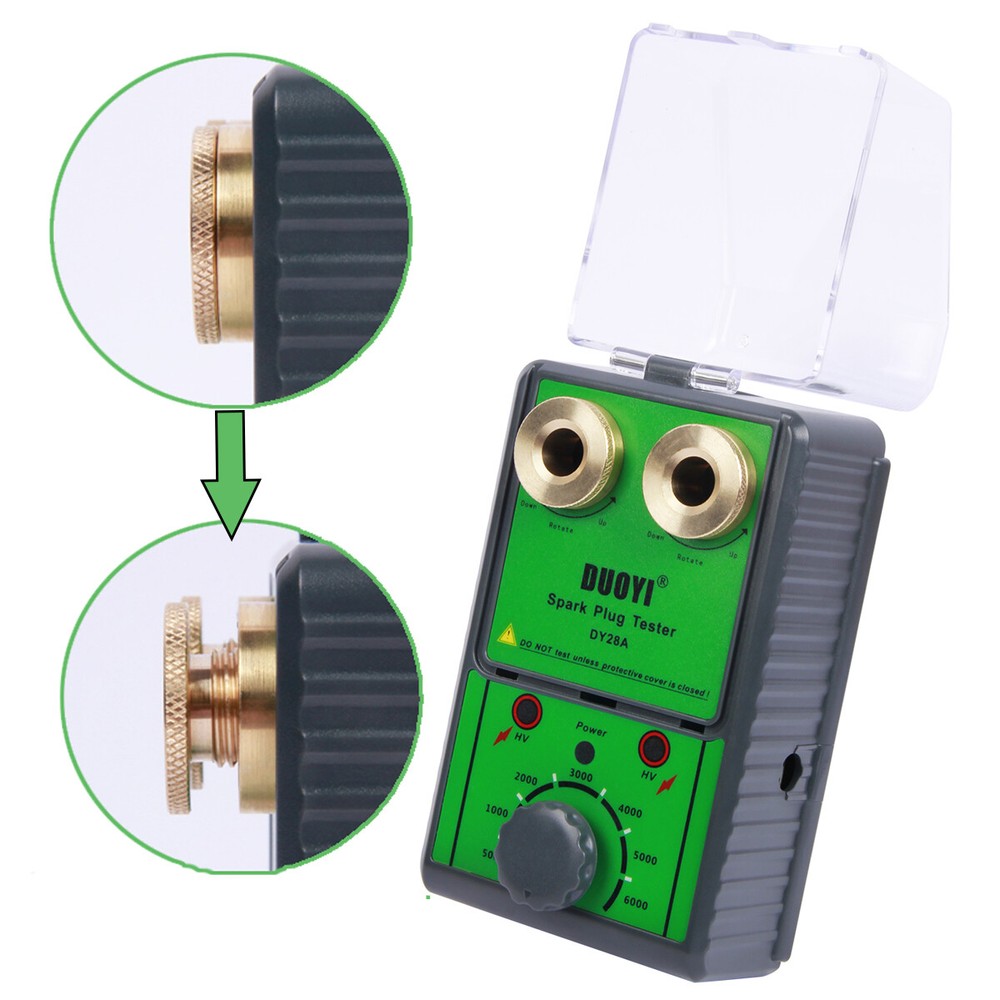 Spark Plug Tester Dual Hole Diagnostic Ignition Coil Tester Analyzer Upgraded