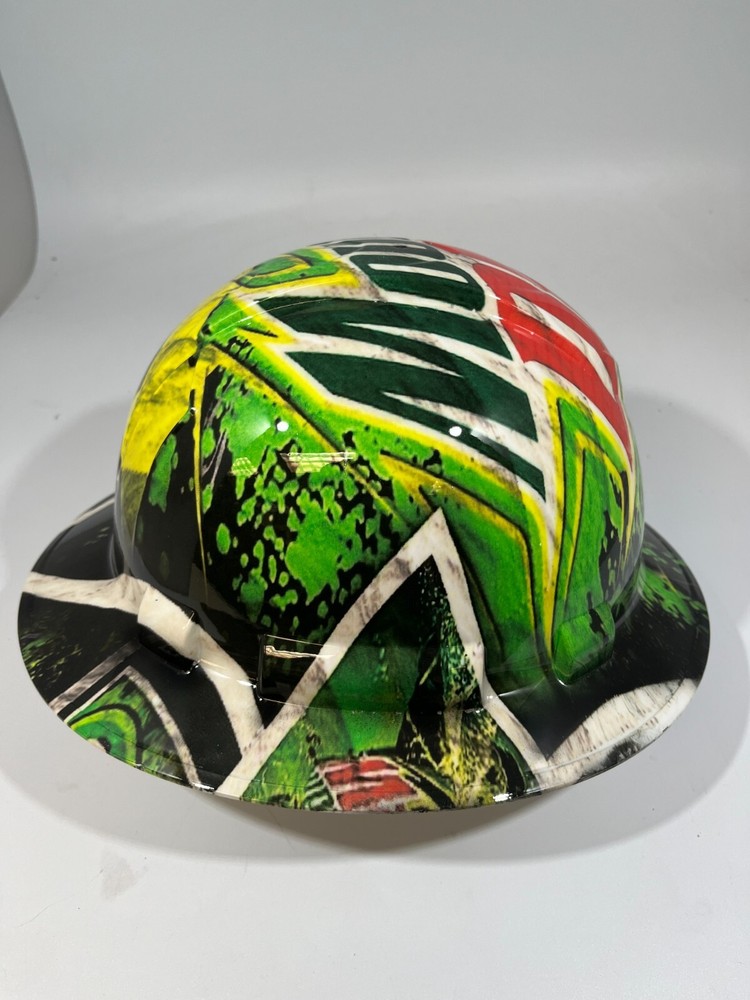 New Full Brim Hard Hat Hydro Dipped MOUNTAIN DEW