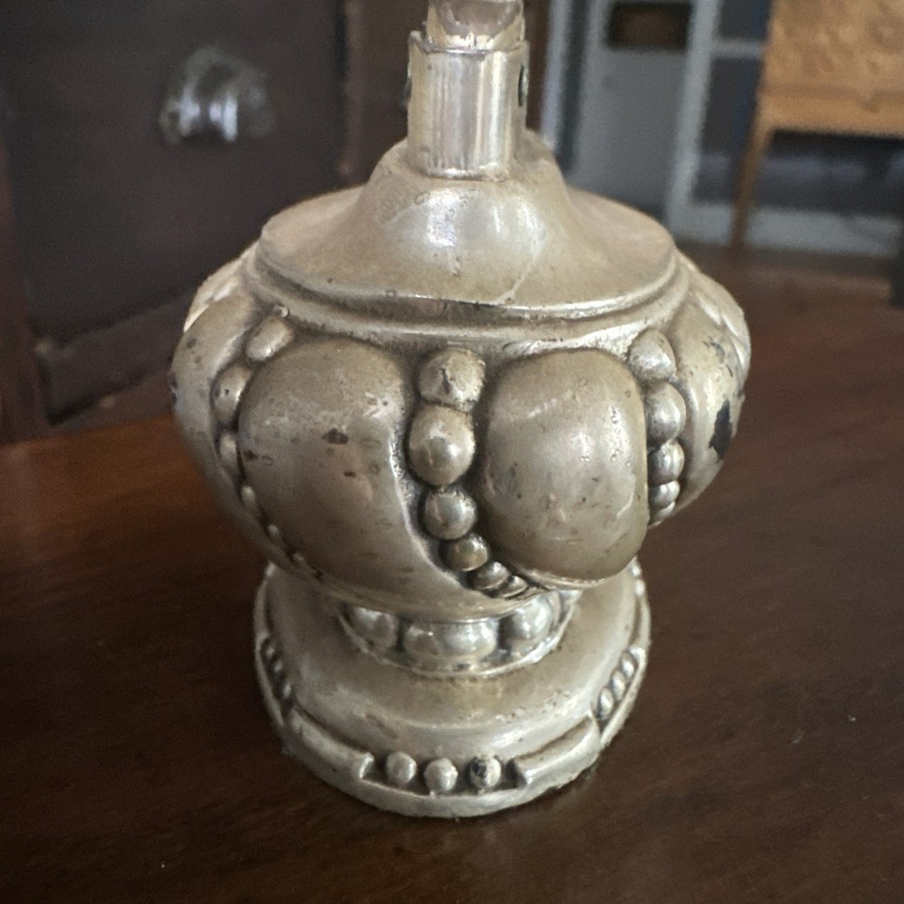 Ronson Crown silver plated table top lighter vintage untested