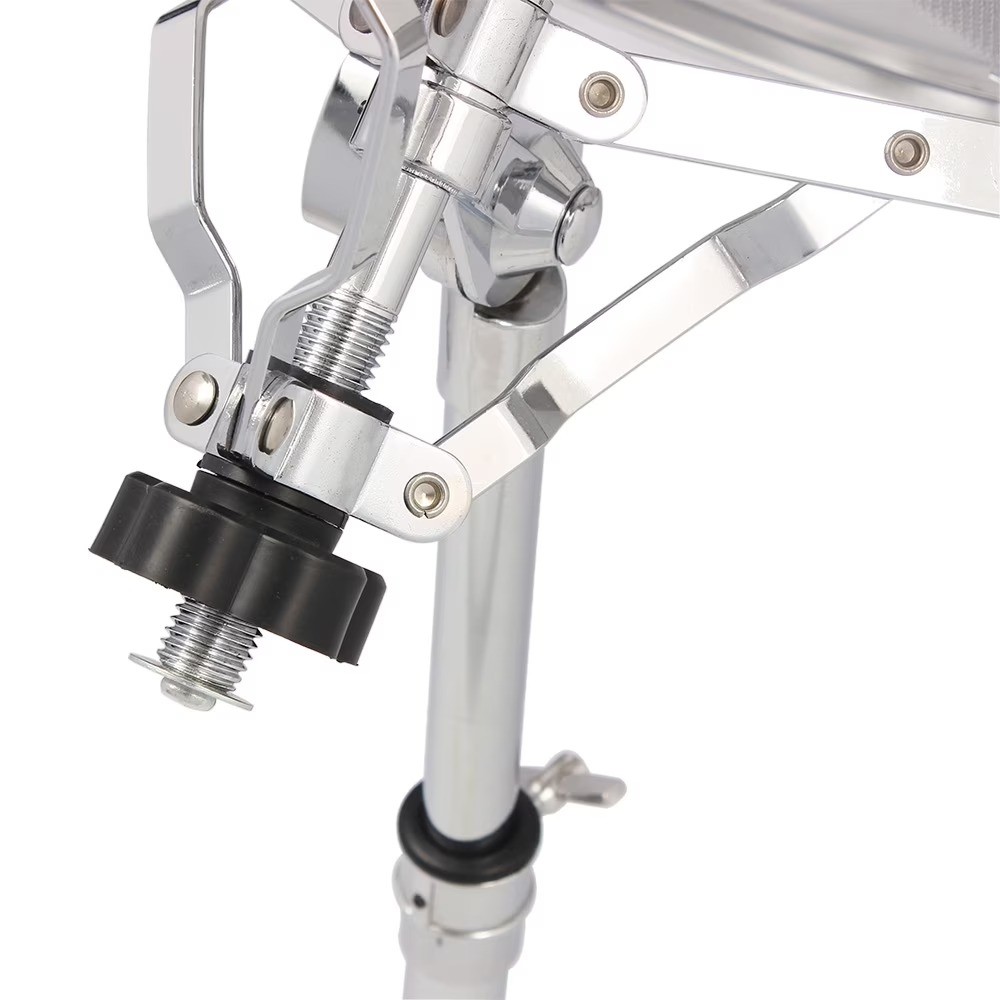 Plated Dumb Snare Drum Stand Tripod Silver