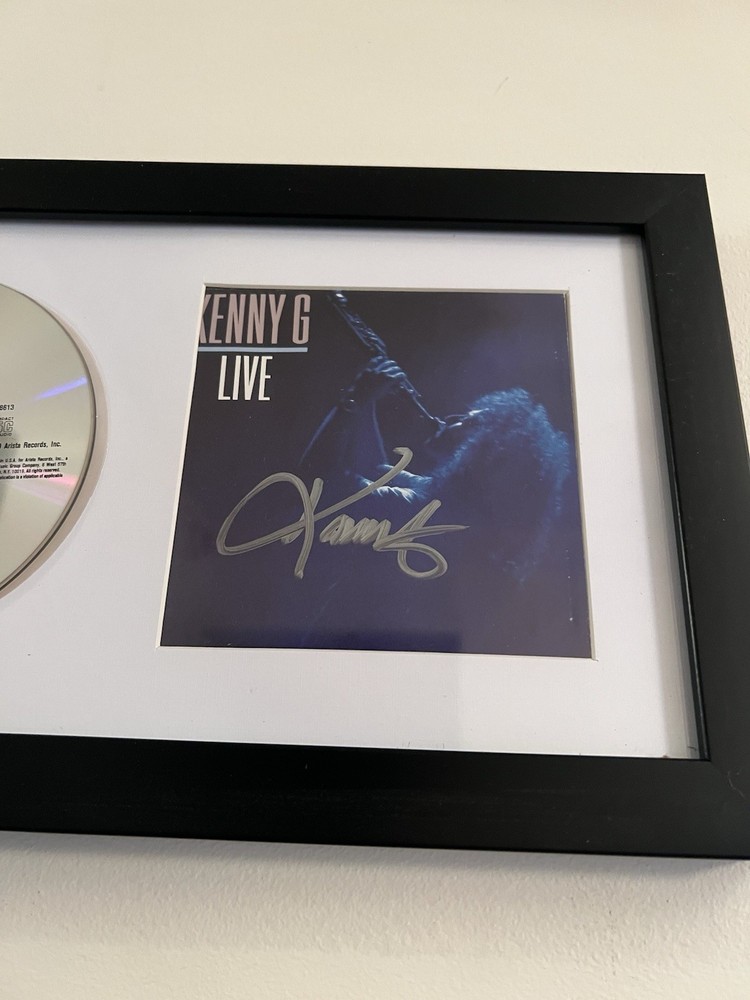 Kenny G Autographed CD Framed Saxophone Legend