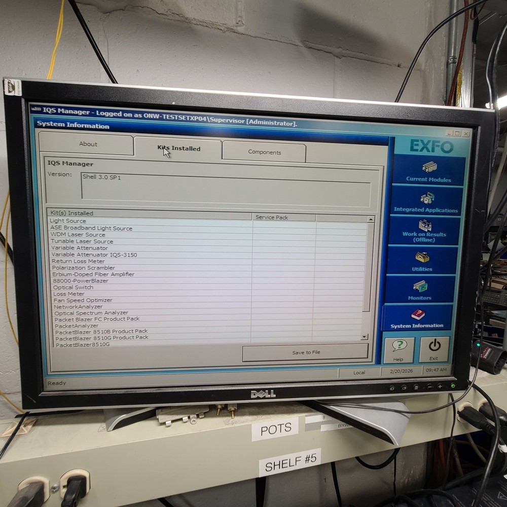 EXFO IQS-610P HS Integrated Qualification System with 4 modules