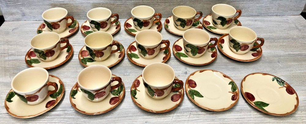 Franciscan Apple (13) Cups & (15) Saucers