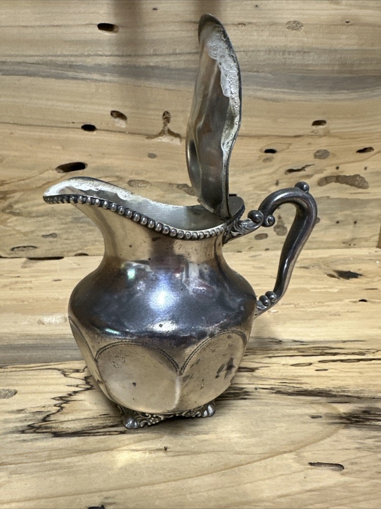 Vintage Silverplate Creamer Pot W/lid 260g E549
