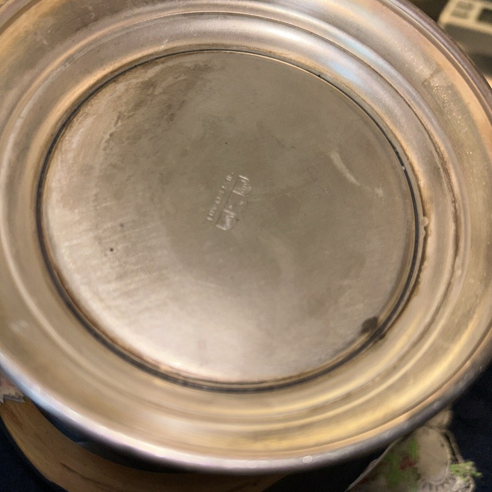 Antique Crescent Silverplate Water Pitcher 8” At Handle