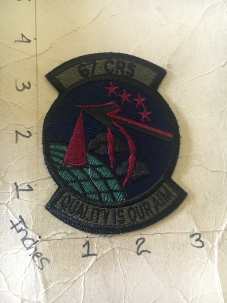 USAF 67th CRS Squadron subdued patch 6/3/25