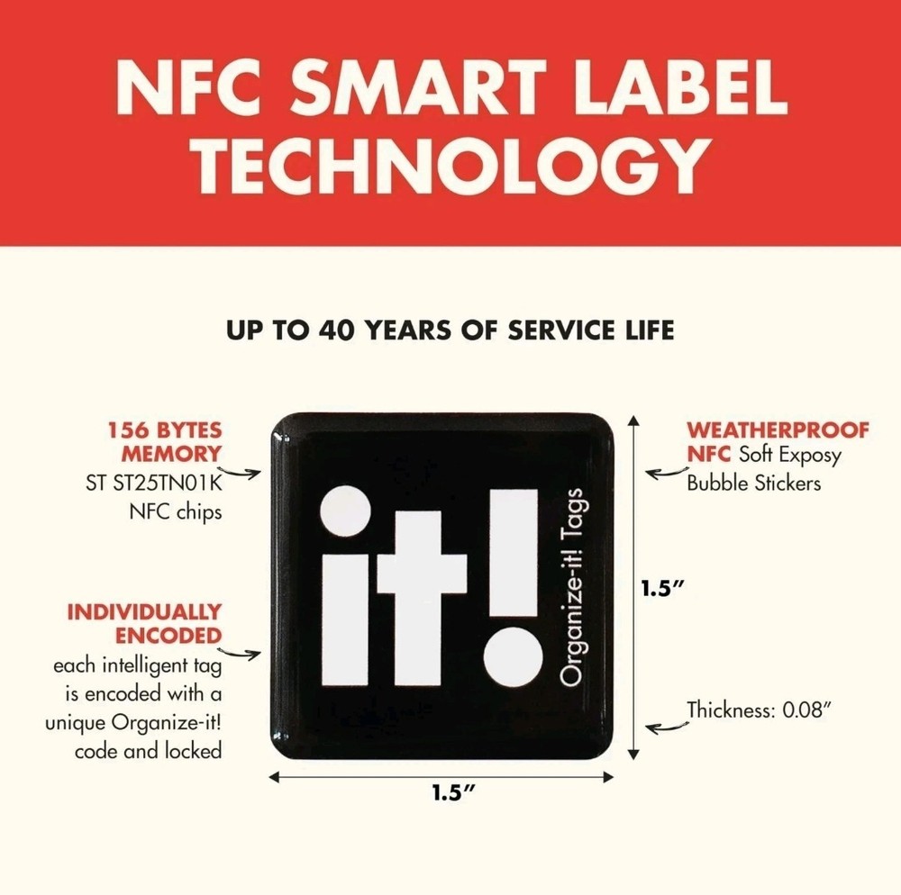 Organize-it Smart Label System - Smart NFC Label System