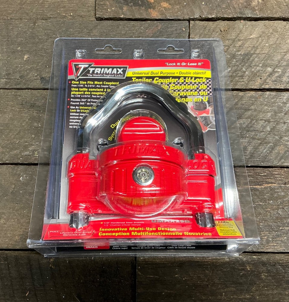 Trimax Locks UMAX25D  TRAILER COUPLER & ULOCK trailer lock