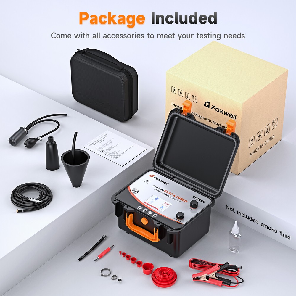 ST2000 EVAP Smoke Machine Pipe System Vacuum Tester Adjustable Pressure Run Time