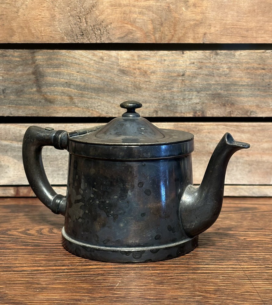 Vintage Small Silver Hinged Creamer From Benedict Indestructible