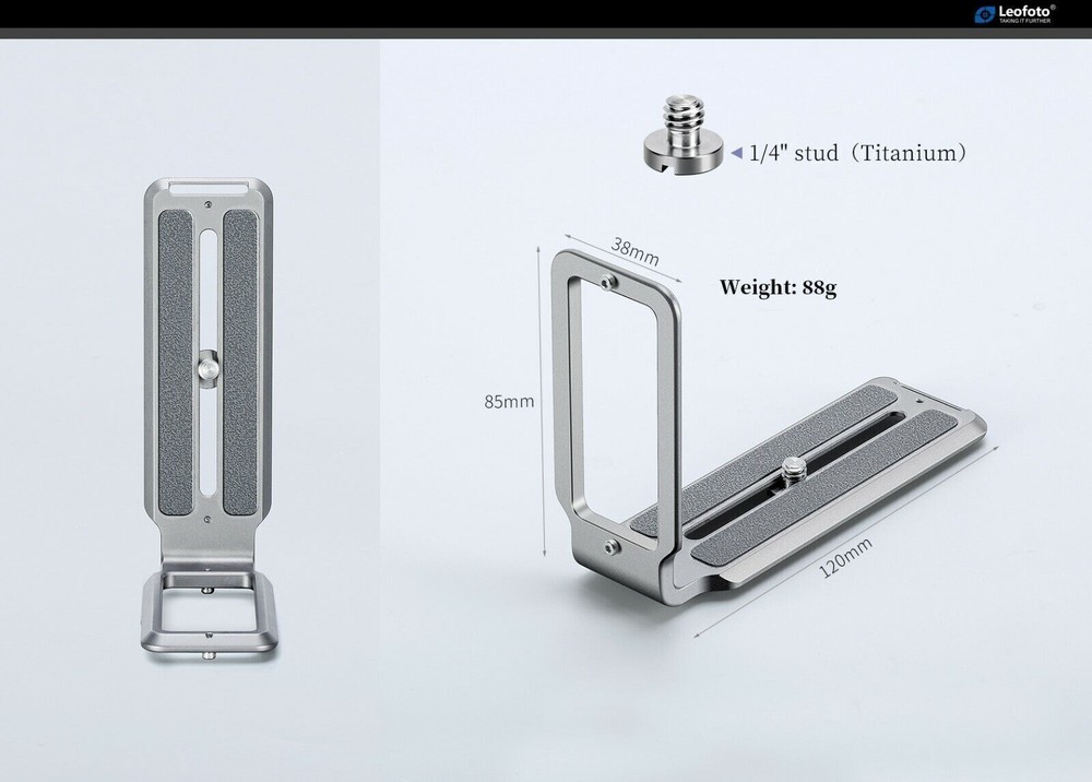 Leofoto UL-01T Universal Titanium L plate For Camera / ARCA
