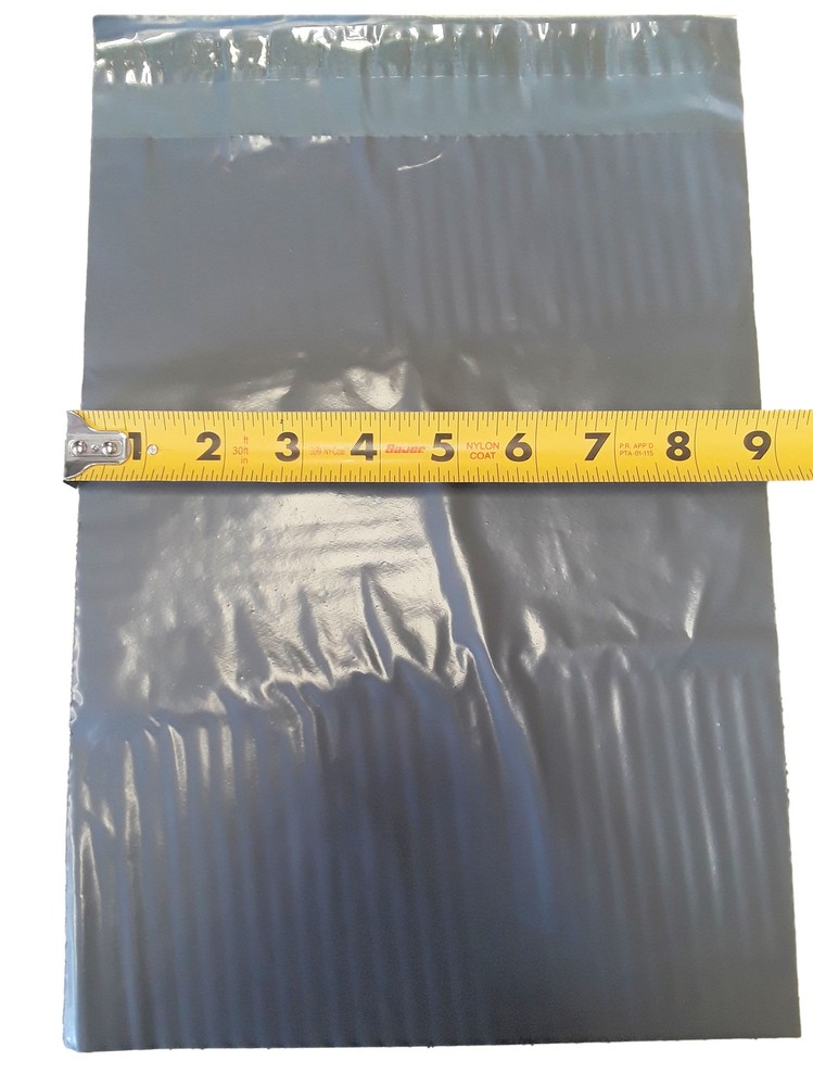 200 9x12 Gray Poly Mailer Plastic Shipping Bag Envelopes Polybags Polymailer