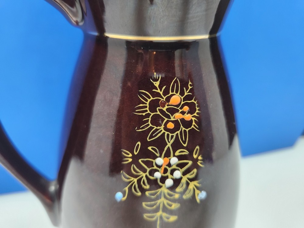 Vintage Stoneware Ceramic Pitcher Japan