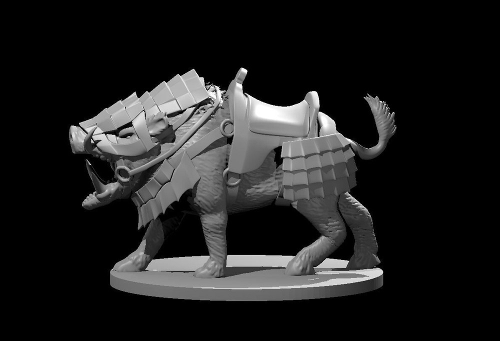 Giant Boar Mount 28mm Scale DND D&D Wargame Tabletop Mini