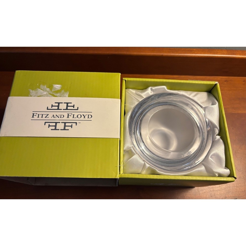 Fitz and Floyd glass candle holder
