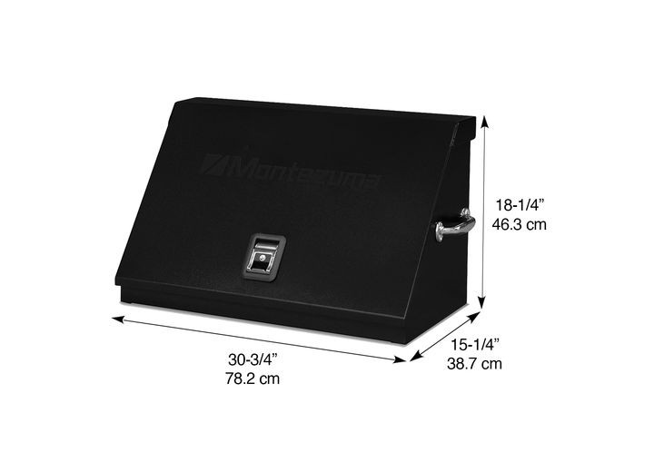 Montezuma ME300B 30" x 15" Triangle Toolbox, Steel, Black