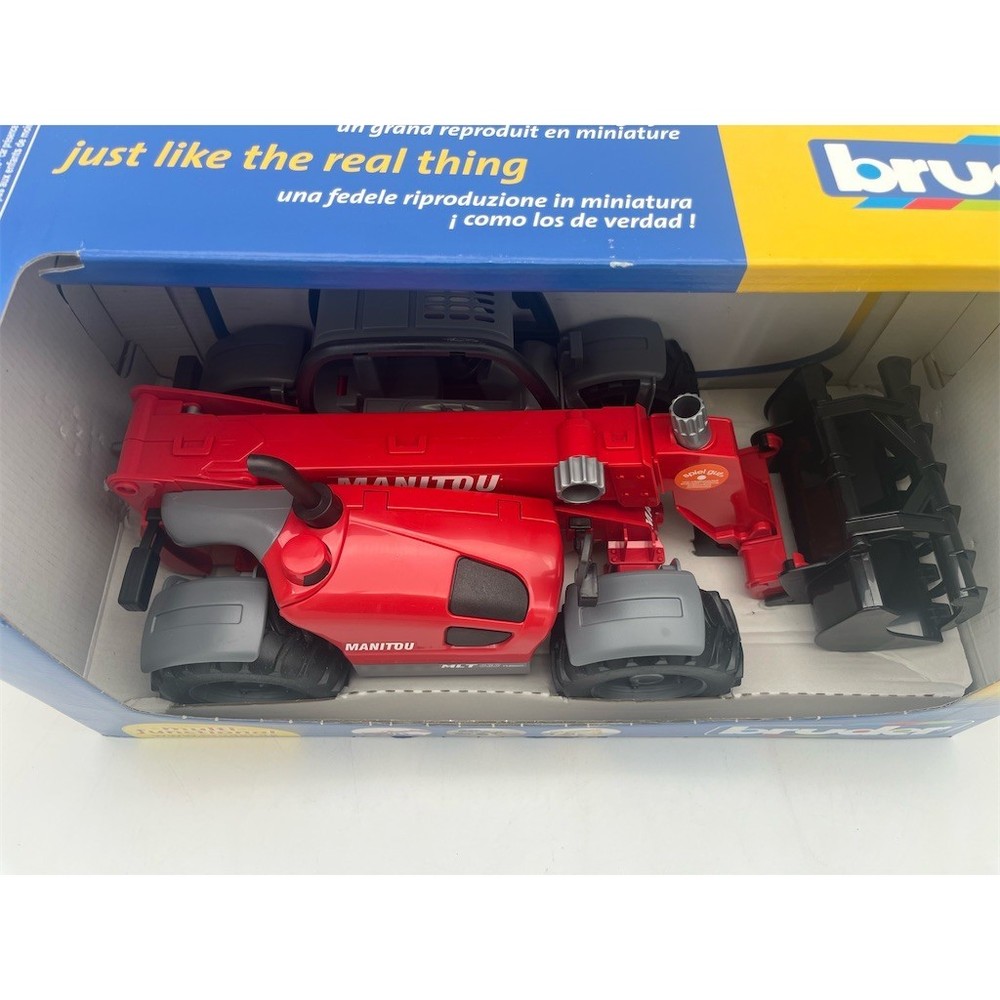 Bruder Manitou Telescopic Loader Telehandler w/ Bucket Attachment Boxed