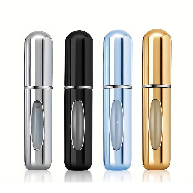4Pcs 5ml Portable Perfume Atomizer Refillable Mini Travel Spray Bottle Set
