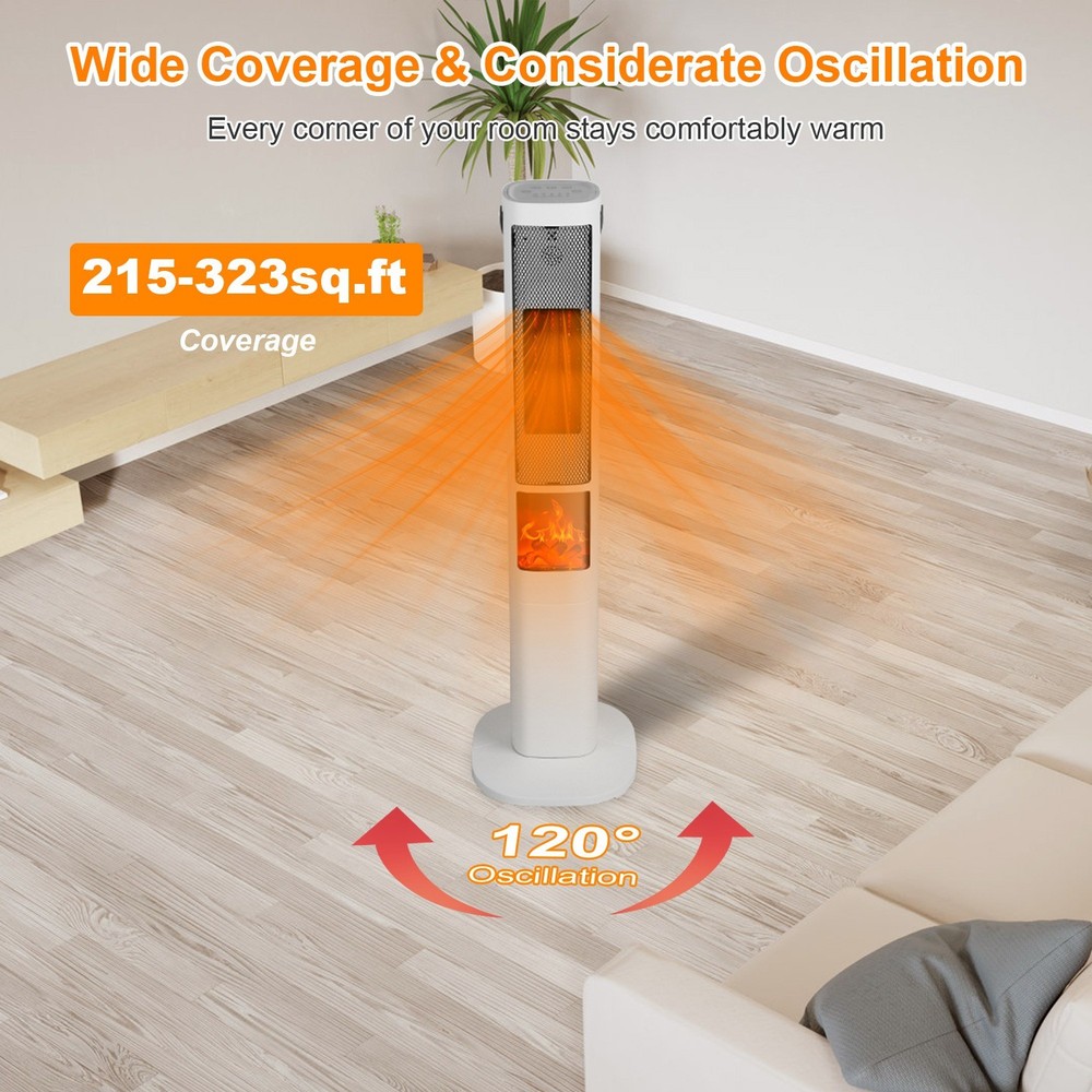 Oscillating PTC Ceramic Remote Control Space Heater + Portable Electric Heater