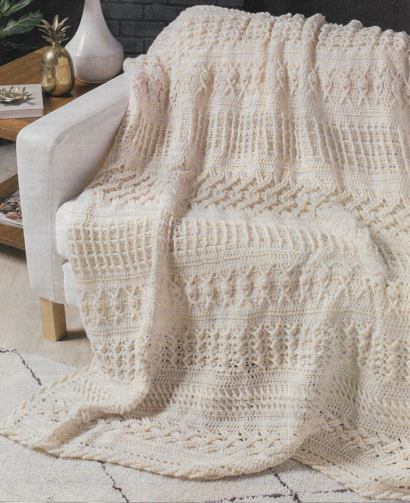 Cable Play Afghan crochet pattern instructions