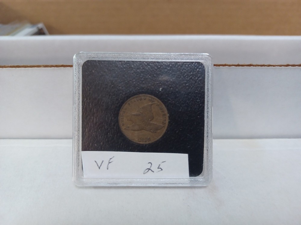 1858 1C Small Letters Flying Eagle Cent