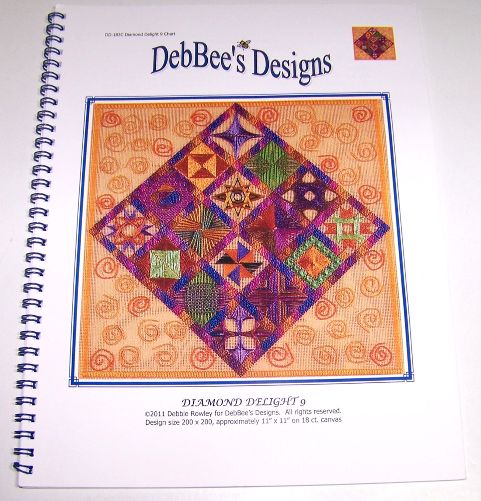 DebBees Designs DIAMOND DELIGHT Needlepoint Chart & Instruction Book