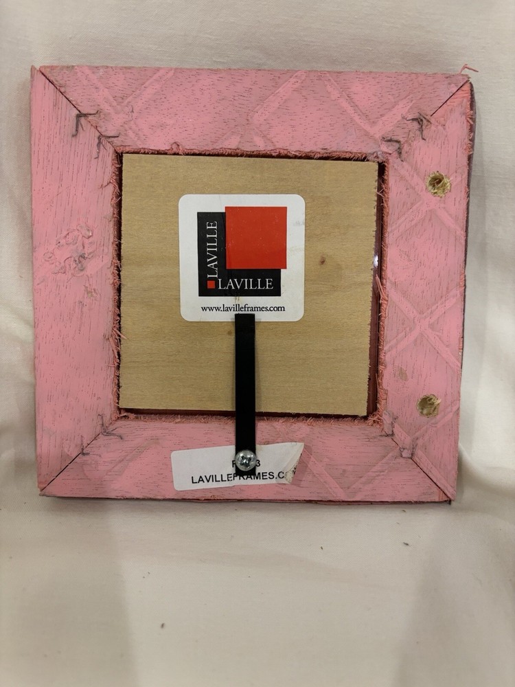 Laville Reclaimed Tin Photo Frames, Pink