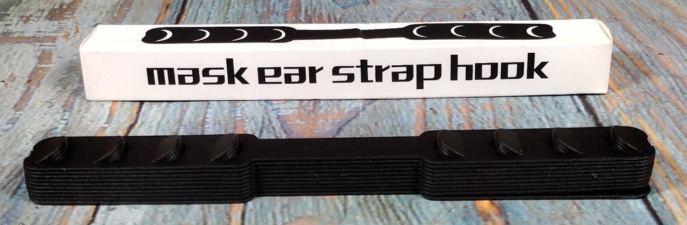Mask Ear Strap Hook Set of 10 - Black