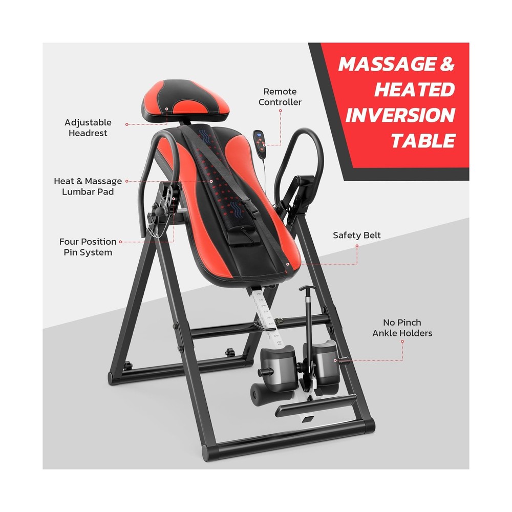 YOLEO Gravity Inversion Table for Back Pain Relief 2026 New Inversion Table w...