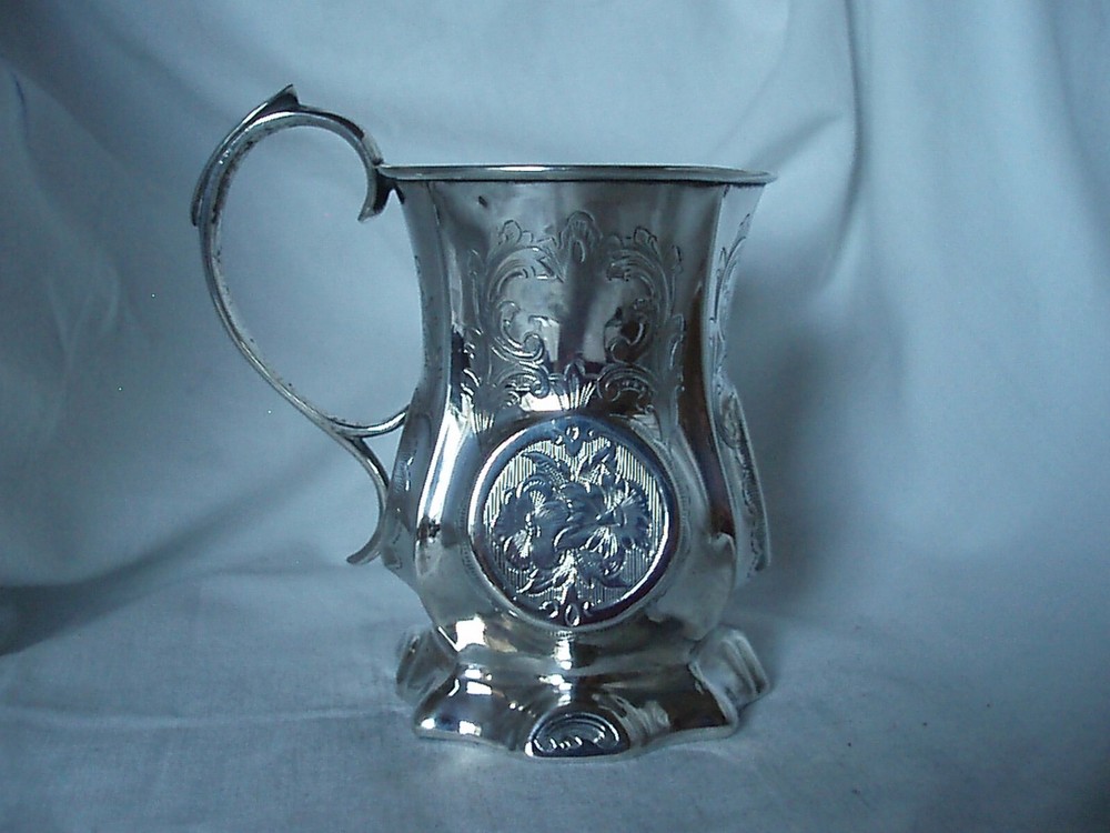 VICTORIAN MUG STERLING SILVER BIRMINGHAM 1855