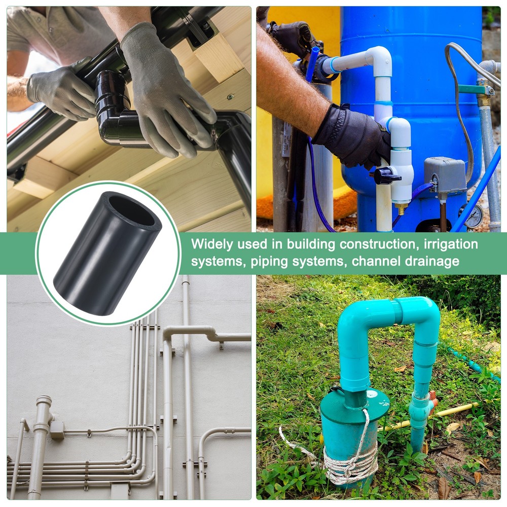 6-Pack UPVC Pipe Coupling Adapter, 3/4" Straight Coupling Adapter Connector Grey